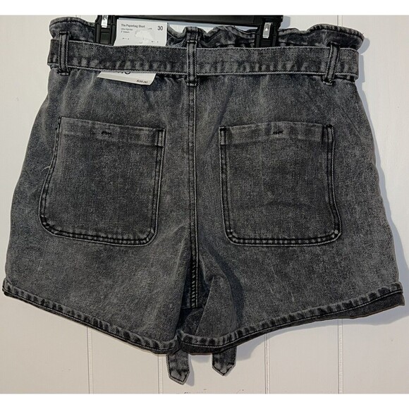 And Now This Women's High Rise Paperbag-Waist Denim Shorts -Stewie - Size 30 NWT - Picture 4 of 8